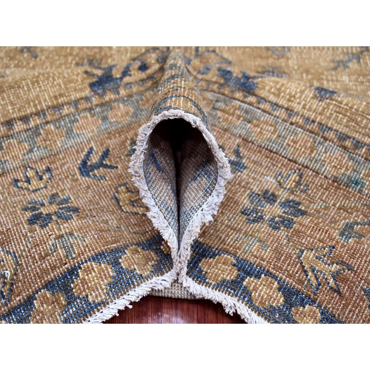 8'0" x 9'1" New Hand Knotted Brown Wool Square Oriental Rug - MOA10220736