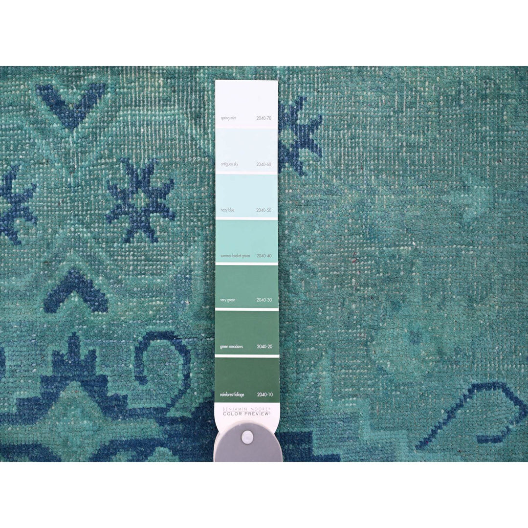 4'8" x 6'6" New Hand Knotted Blue Wool Rectangle Oriental Rug - MOA10220737