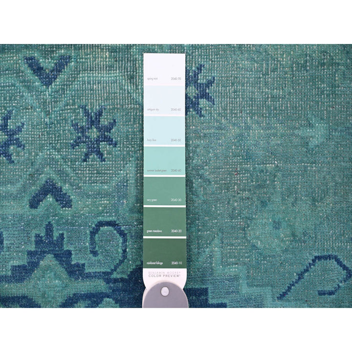 4'8" x 6'6" New Hand Knotted Blue Wool Rectangle Oriental Rug - MOA10220737