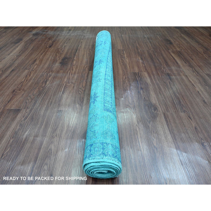 4'8" x 6'6" New Hand Knotted Blue Wool Rectangle Oriental Rug - MOA10220737