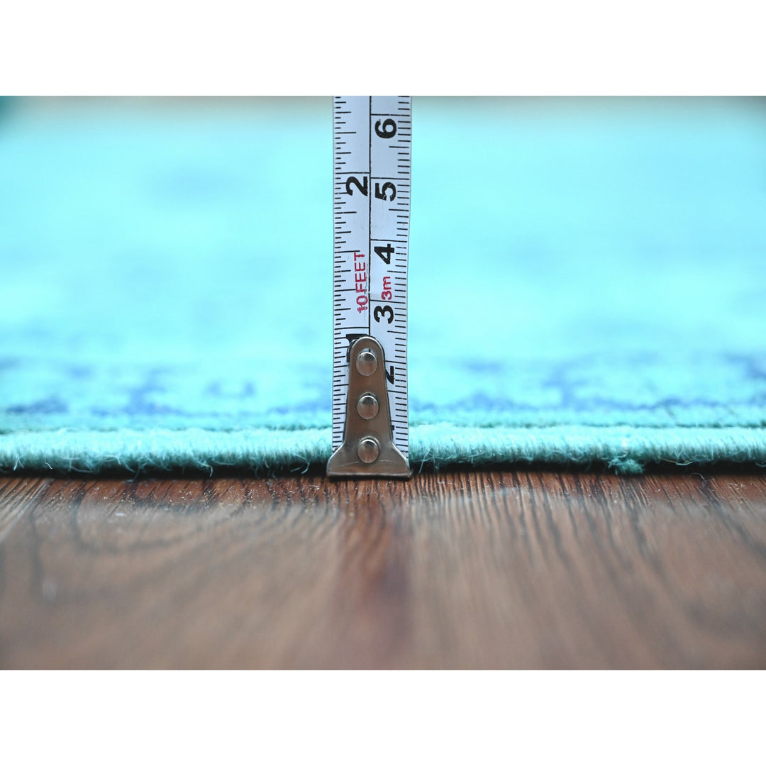 4'8" x 6'6" New Hand Knotted Blue Wool Rectangle Oriental Rug - MOA10220737