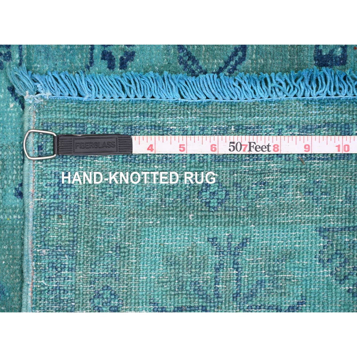 4'10" x 6'3" New Hand Knotted Blue Wool Rectangle Oriental Rug - MOA10220738