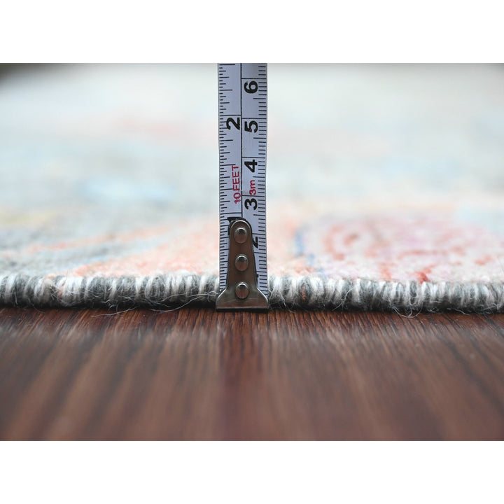 6'0" x 11'11" New Hand Knotted Grey Wool Runner Oriental Rug - MOA10220890