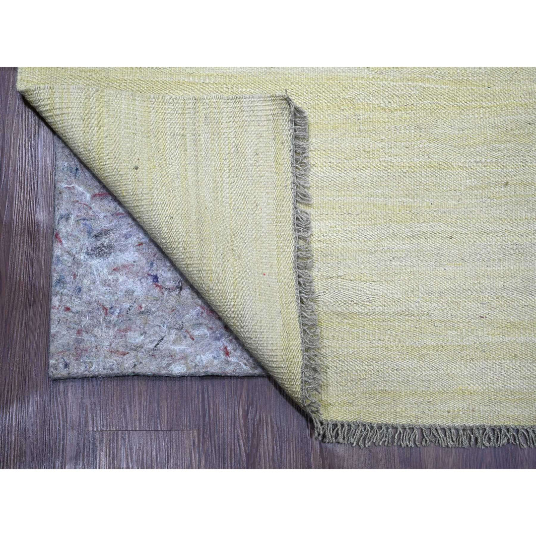 8'9" x 12'4" New Hand Woven Beige Wool Rectangle Oriental Rug - MOA10220947