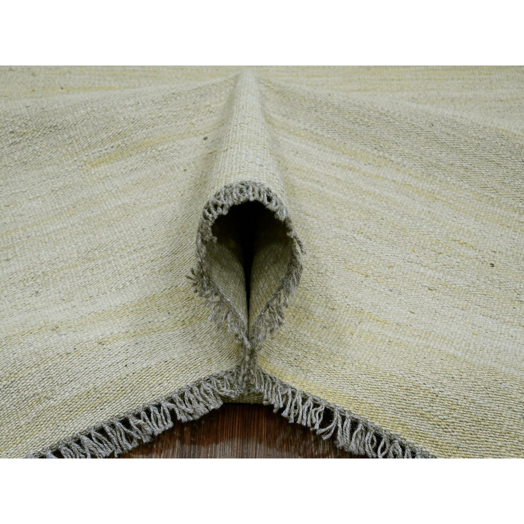 8'9" x 12'4" New Hand Woven Beige Wool Rectangle Oriental Rug - MOA10220947