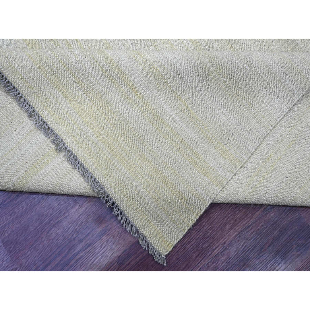 8'9" x 12'4" New Hand Woven Beige Wool Rectangle Oriental Rug - MOA10220947