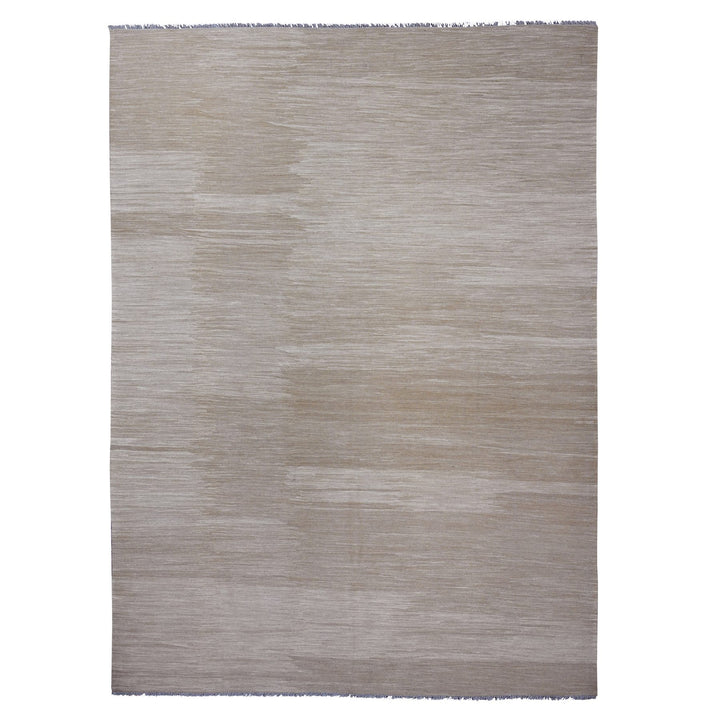 8'11" x 12'1" New Hand Woven Brown Wool Rectangle Oriental Rug - MOA10220948