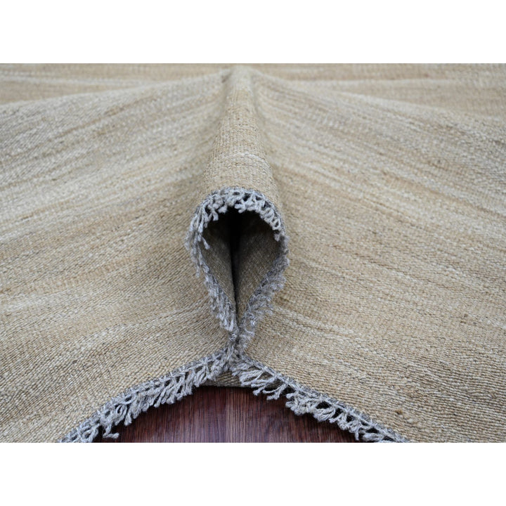 8'11" x 12'1" New Hand Woven Brown Wool Rectangle Oriental Rug - MOA10220948