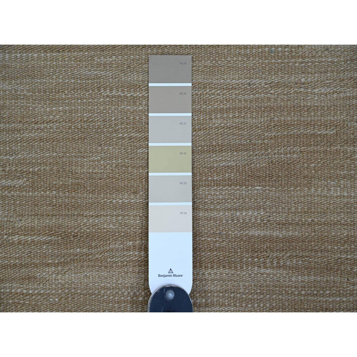 8'11" x 12'1" New Hand Woven Brown Wool Rectangle Oriental Rug - MOA10220948