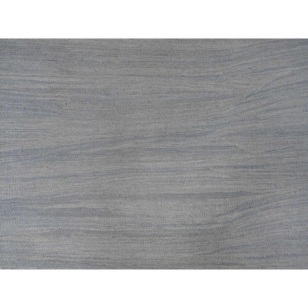 9'1" x 11'11" New Hand Woven Blue Wool Rectangle Oriental Rug - MOA10220951