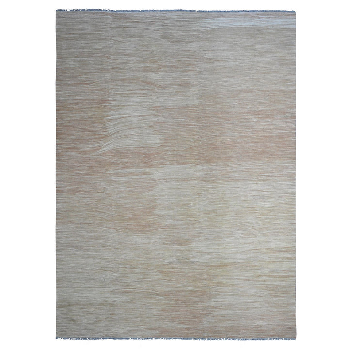 9'1" x 12'2" New Hand Woven Brown Wool Rectangle Oriental Rug - MOA10220952