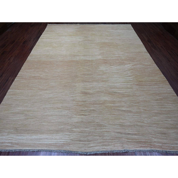 9'1" x 12'2" New Hand Woven Brown Wool Rectangle Oriental Rug - MOA10220952