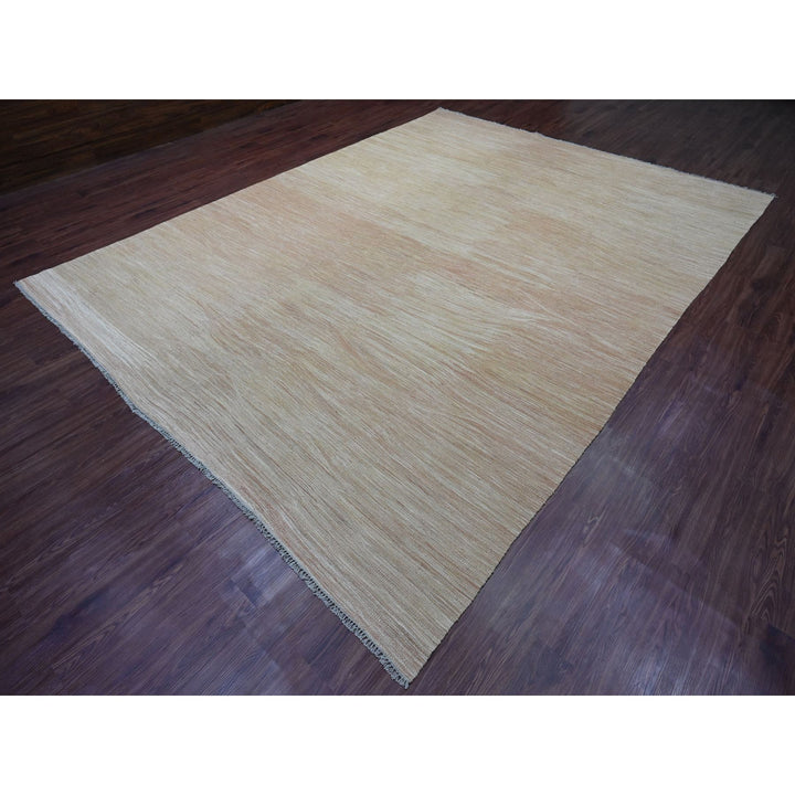 9'1" x 12'2" New Hand Woven Brown Wool Rectangle Oriental Rug - MOA10220952