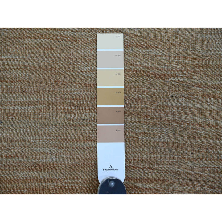 9'1" x 12'2" New Hand Woven Brown Wool Rectangle Oriental Rug - MOA10220952