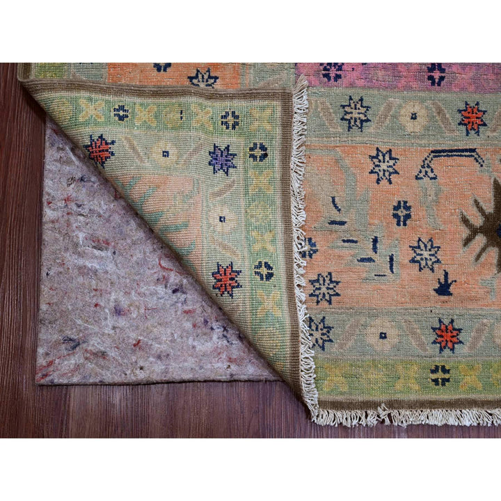 9'5" x 13'9" New Hand Knotted Brown Wool Rectangle Oriental Rug - MOA10220971