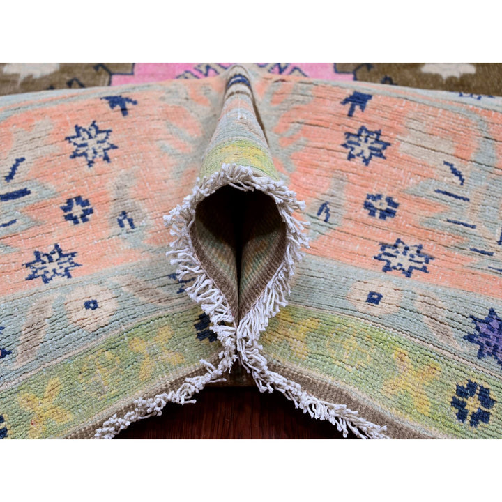 9'5" x 13'9" New Hand Knotted Brown Wool Rectangle Oriental Rug - MOA10220971