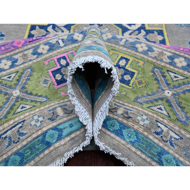 9'9" x 13'2" New Hand Knotted Grey Wool Rectangle Oriental Rug - MOA10220973