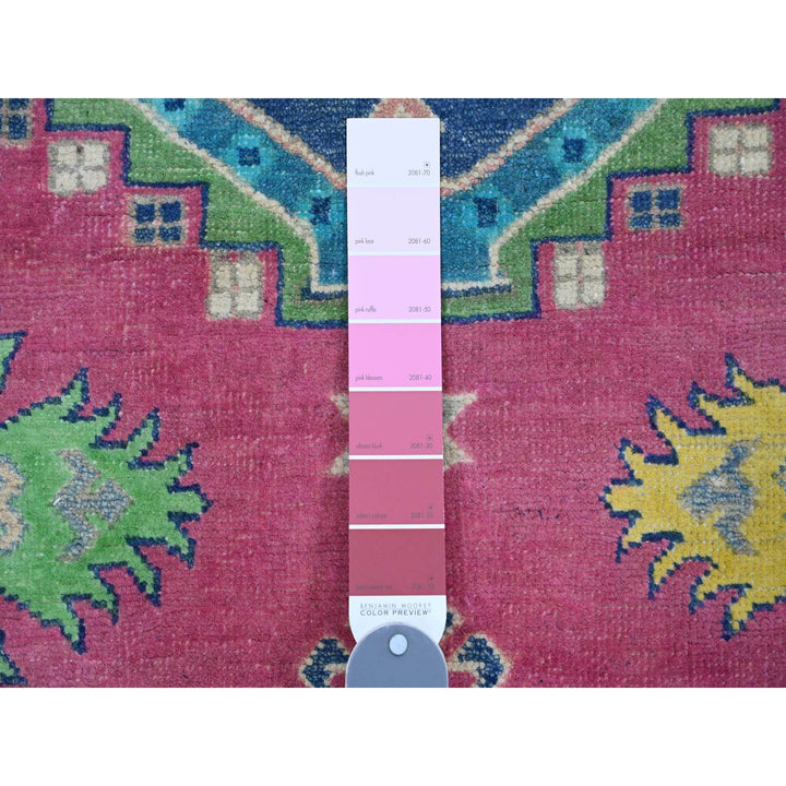 5'9" x 8'8" New Hand Knotted Pink Wool Rectangle Oriental Rug - MOA10220977