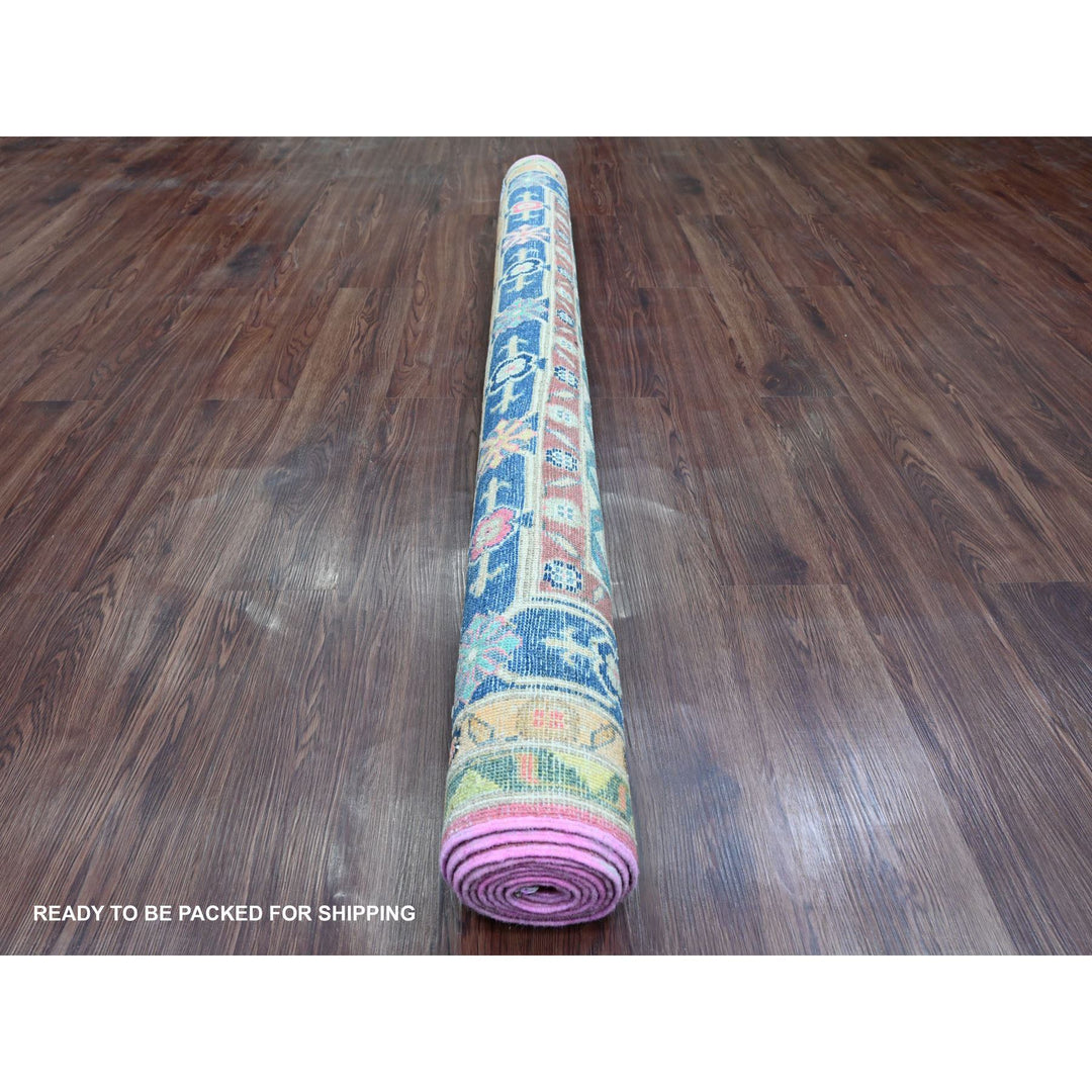 5'9" x 8'8" New Hand Knotted Pink Wool Rectangle Oriental Rug - MOA10220977