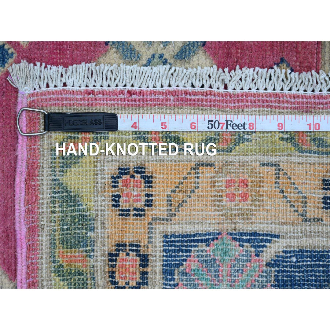 5'9" x 8'8" New Hand Knotted Pink Wool Rectangle Oriental Rug - MOA10220977