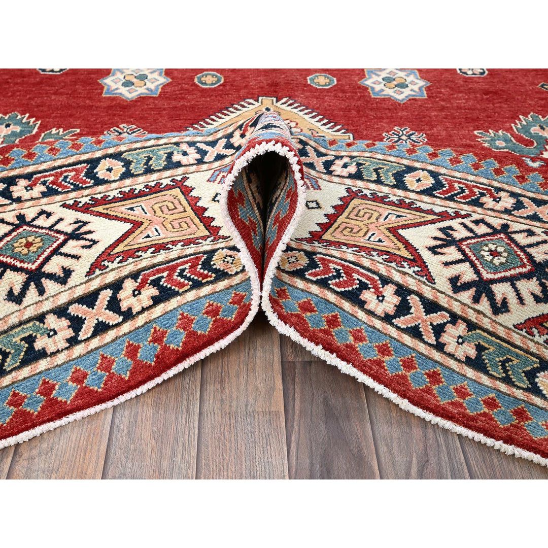 8'11" x 11'10" New Hand Knotted Red Wool Rectangle Oriental Rug - MOA102300