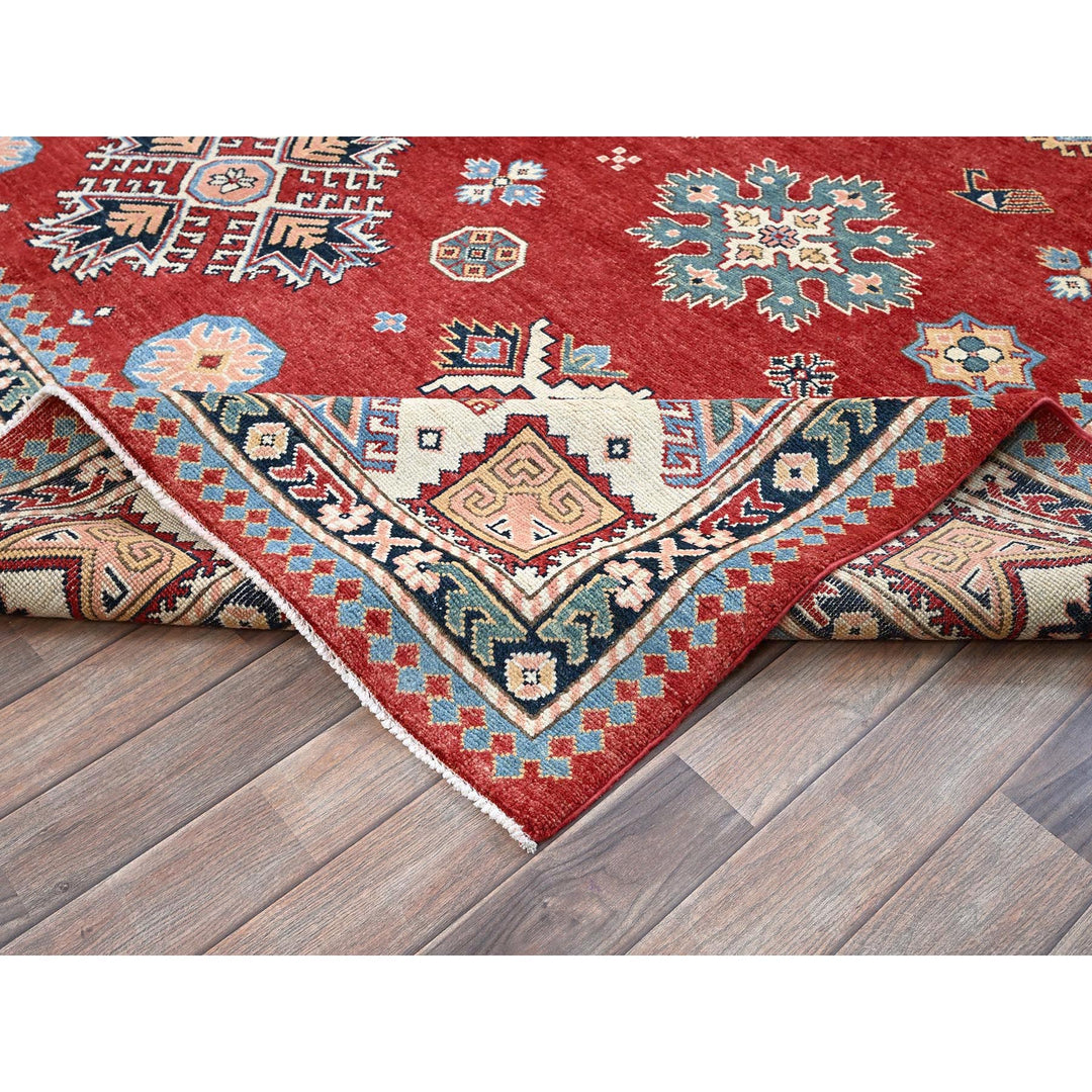 8'11" x 11'10" New Hand Knotted Red Wool Rectangle Oriental Rug - MOA102300