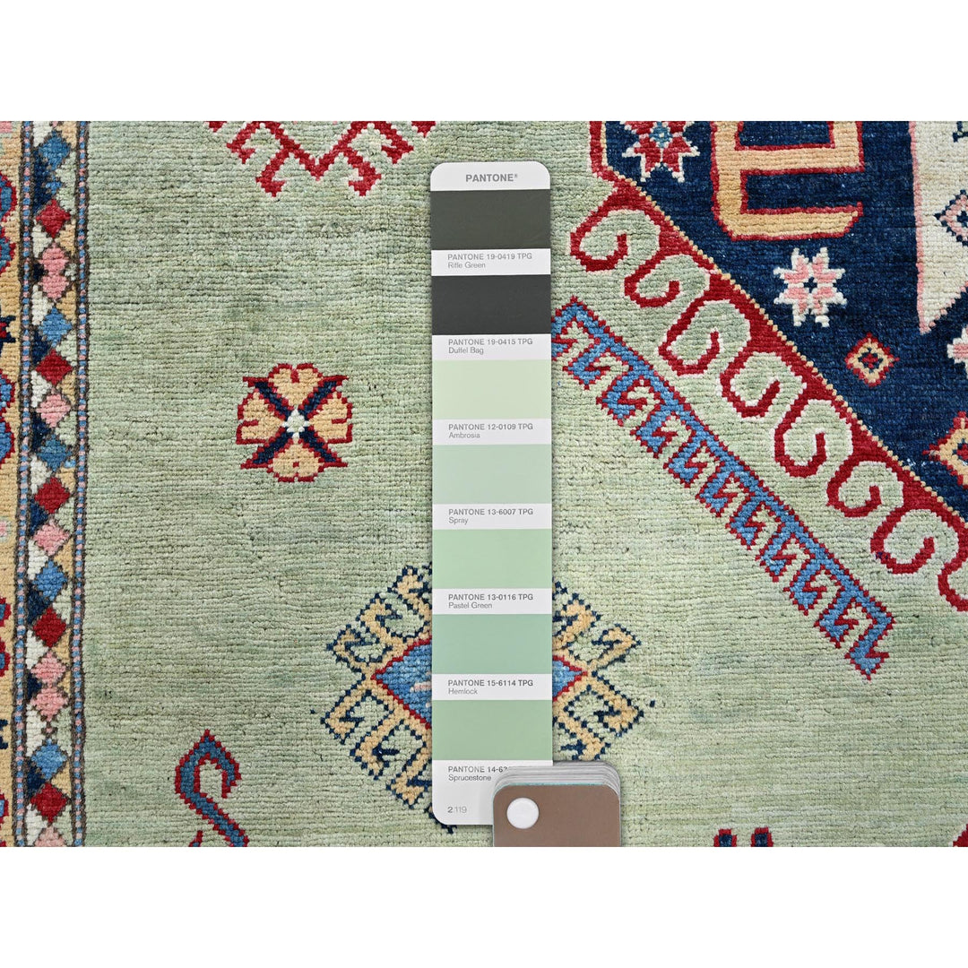 8'0" x 10'4" New Hand Knotted Green Wool Rectangle Oriental Rug - MOA102301