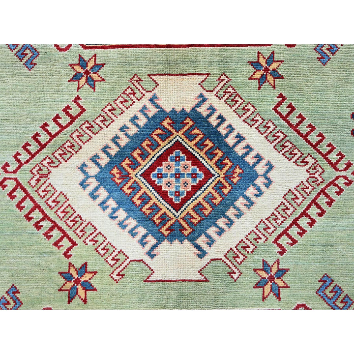 8'0" x 10'4" New Hand Knotted Green Wool Rectangle Oriental Rug - MOA102301