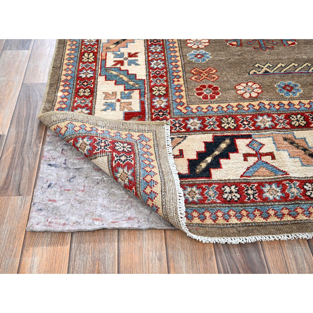 8'2" x 9'11" New Hand Knotted Brown Wool Rectangle Oriental Rug - MOA102305