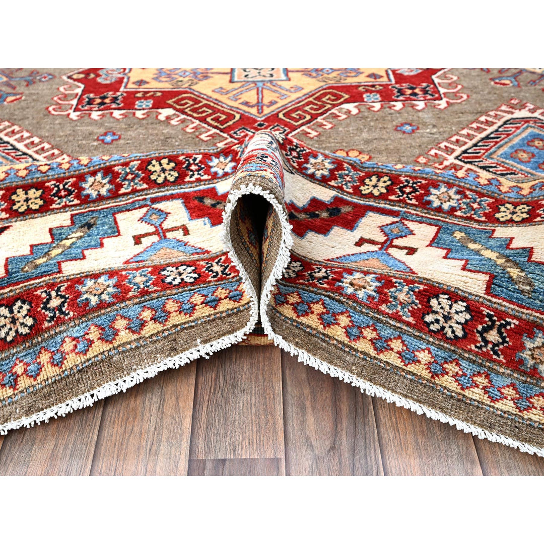 8'2" x 9'11" New Hand Knotted Brown Wool Rectangle Oriental Rug - MOA102305