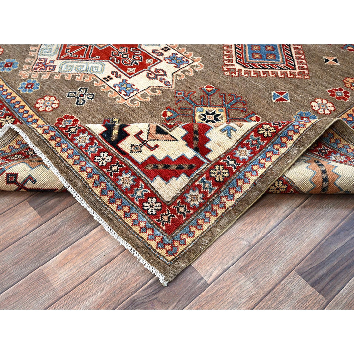 8'2" x 9'11" New Hand Knotted Brown Wool Rectangle Oriental Rug - MOA102305