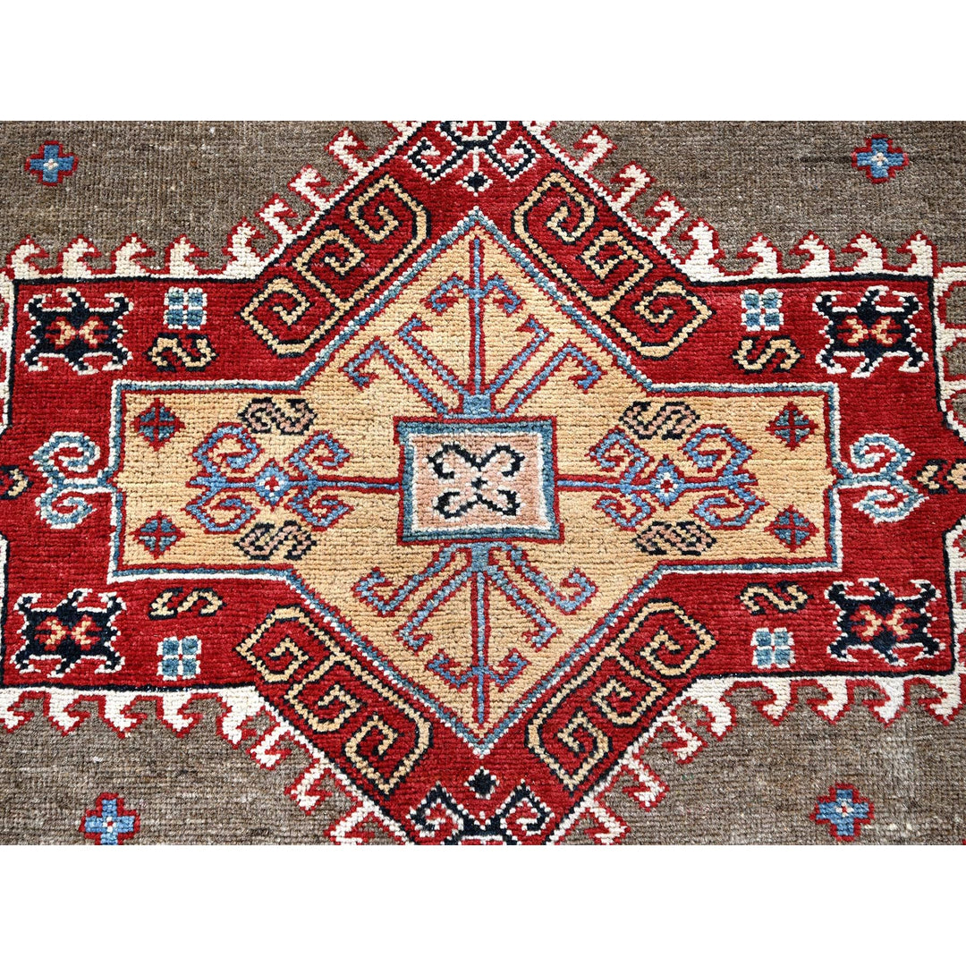 8'2" x 9'11" New Hand Knotted Brown Wool Rectangle Oriental Rug - MOA102305