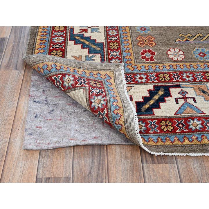 7'11" x 9'8" New Hand Knotted Brown Wool Rectangle Oriental Rug - MOA102308