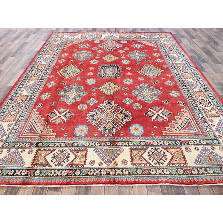 7'11" x 9'11" New Hand Knotted Red Wool Rectangle Oriental Rug - MOA102311