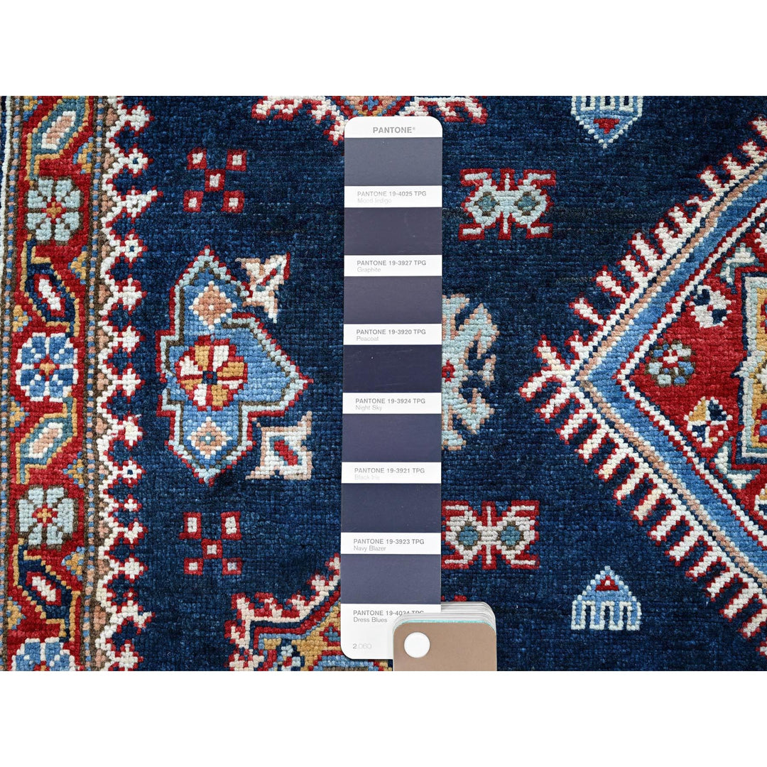 5'6" x 9'3" New Hand Knotted Blue Wool Rectangle Oriental Rug - MOA102313