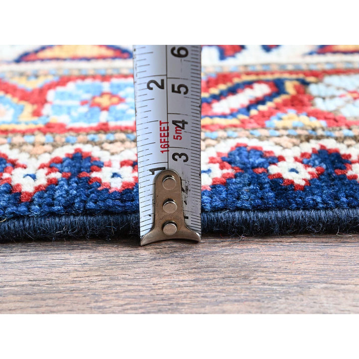 5'6" x 9'3" New Hand Knotted Blue Wool Rectangle Oriental Rug - MOA102313