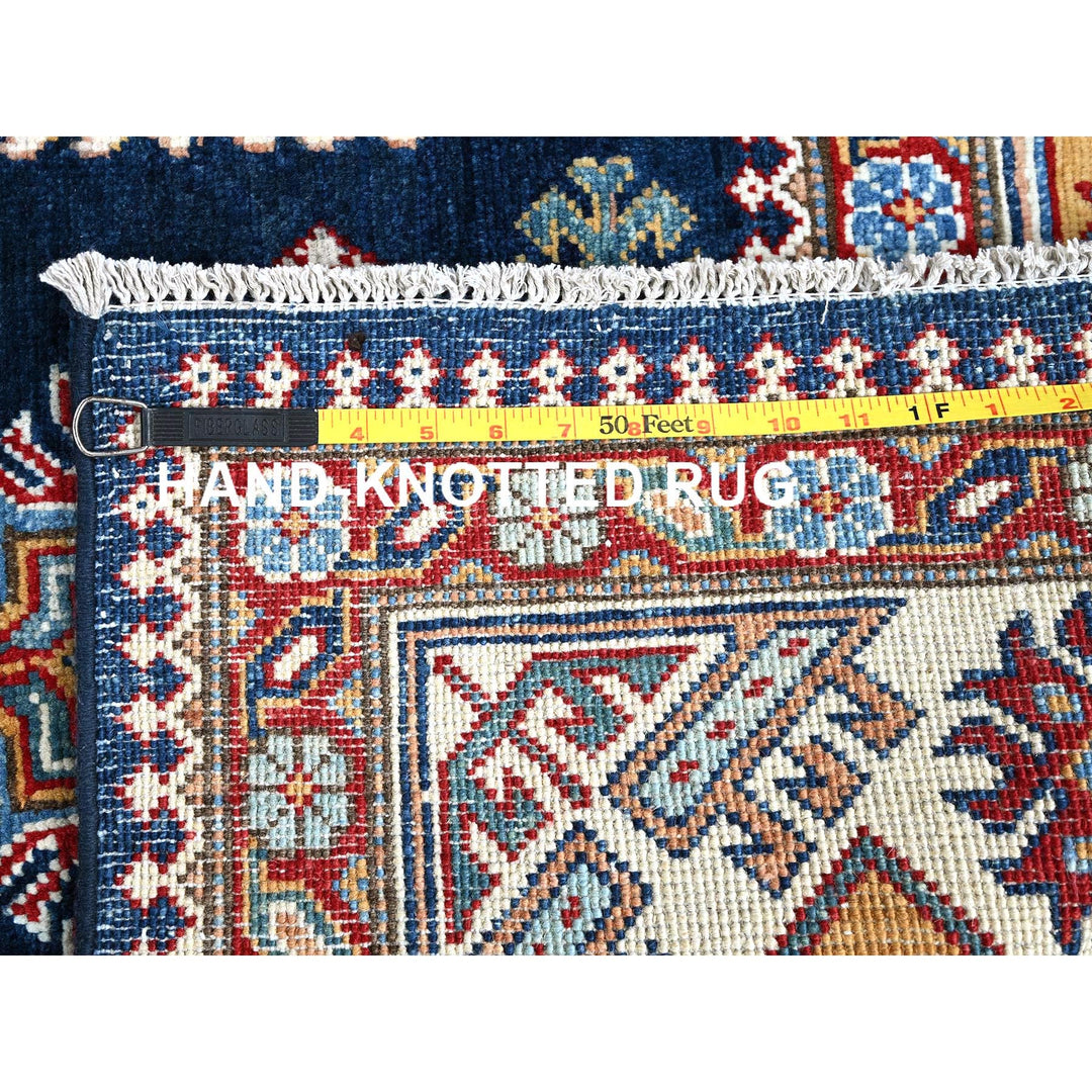 5'6" x 9'3" New Hand Knotted Blue Wool Rectangle Oriental Rug - MOA102313