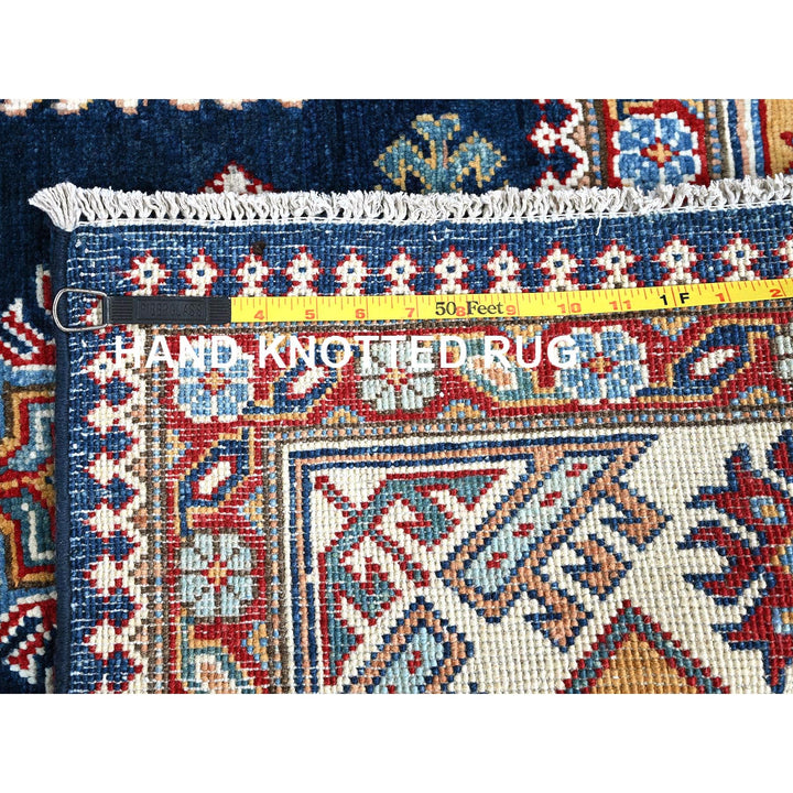 5'6" x 9'3" New Hand Knotted Blue Wool Rectangle Oriental Rug - MOA102313