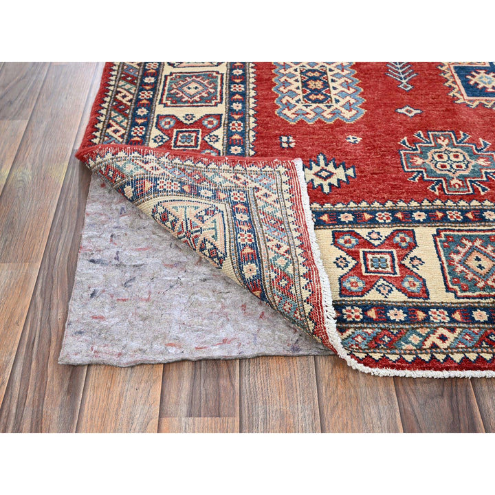 6'0" x 8'11" New Hand Knotted Red Wool Rectangle Oriental Rug - MOA102314