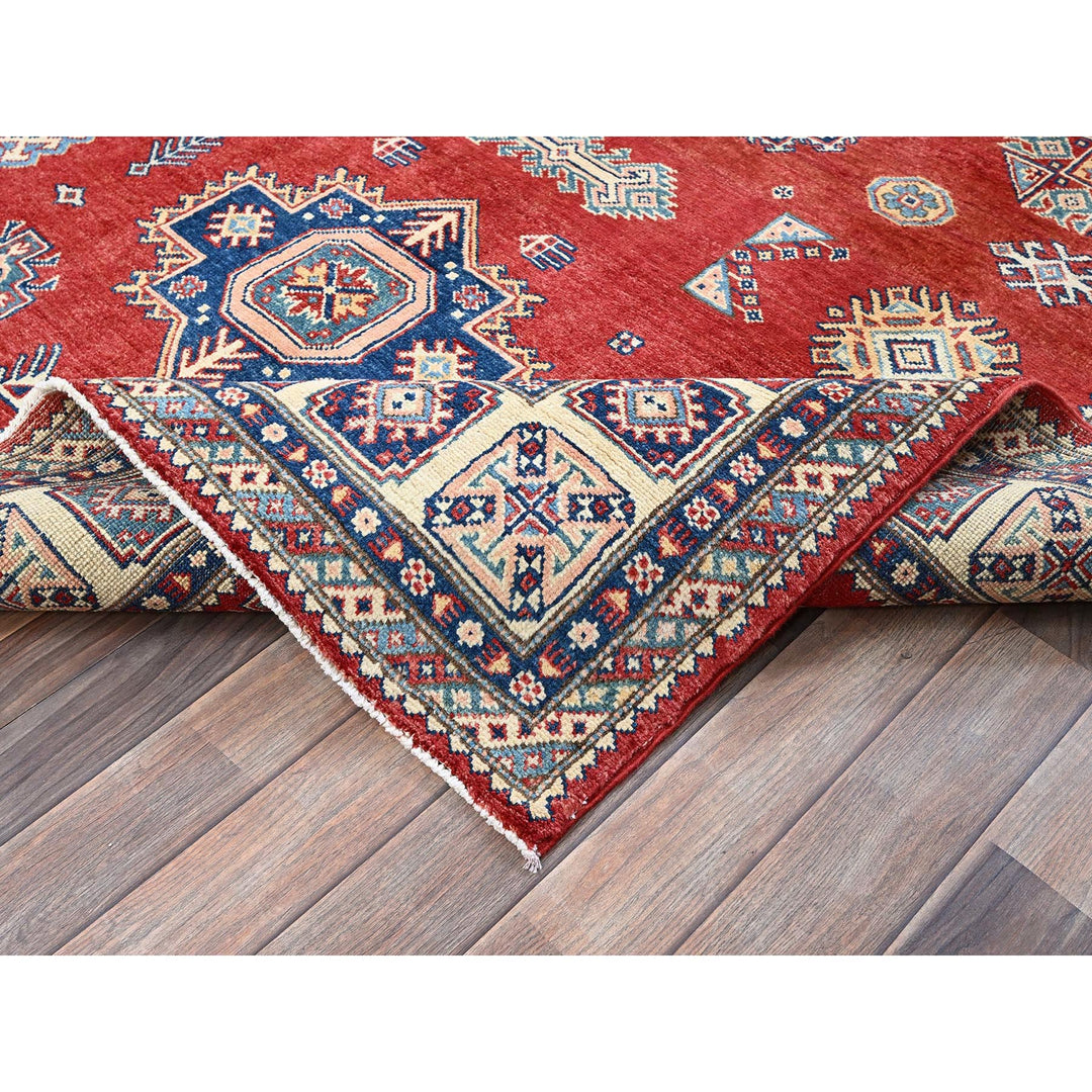 6'0" x 8'11" New Hand Knotted Red Wool Rectangle Oriental Rug - MOA102314