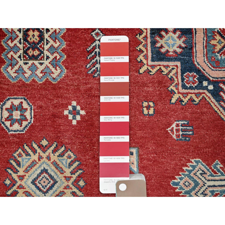 6'0" x 8'11" New Hand Knotted Red Wool Rectangle Oriental Rug - MOA102314