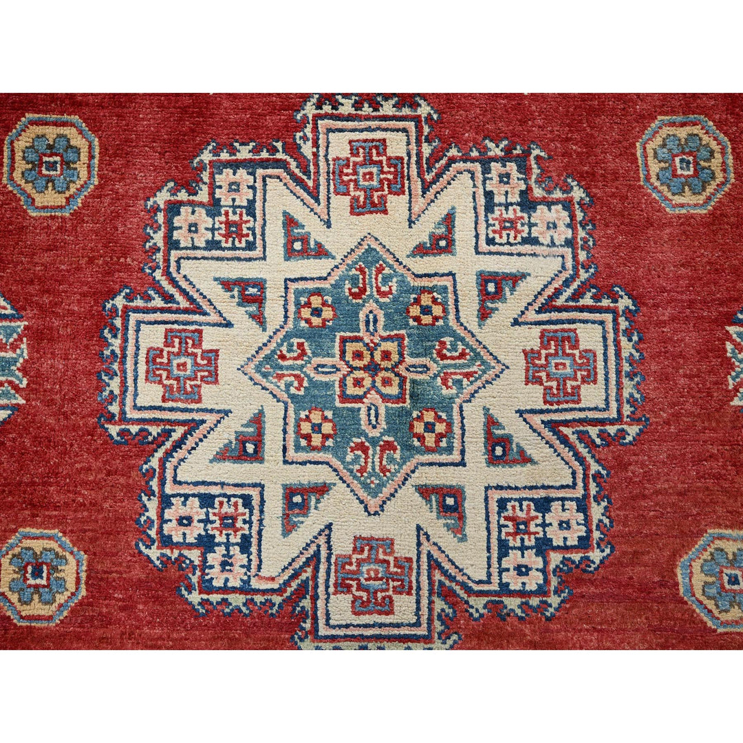 6'0" x 8'11" New Hand Knotted Red Wool Rectangle Oriental Rug - MOA102314