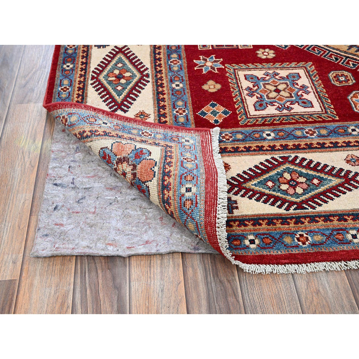 5'11" x 8'10" New Hand Knotted Red Wool Rectangle Oriental Rug - MOA102315