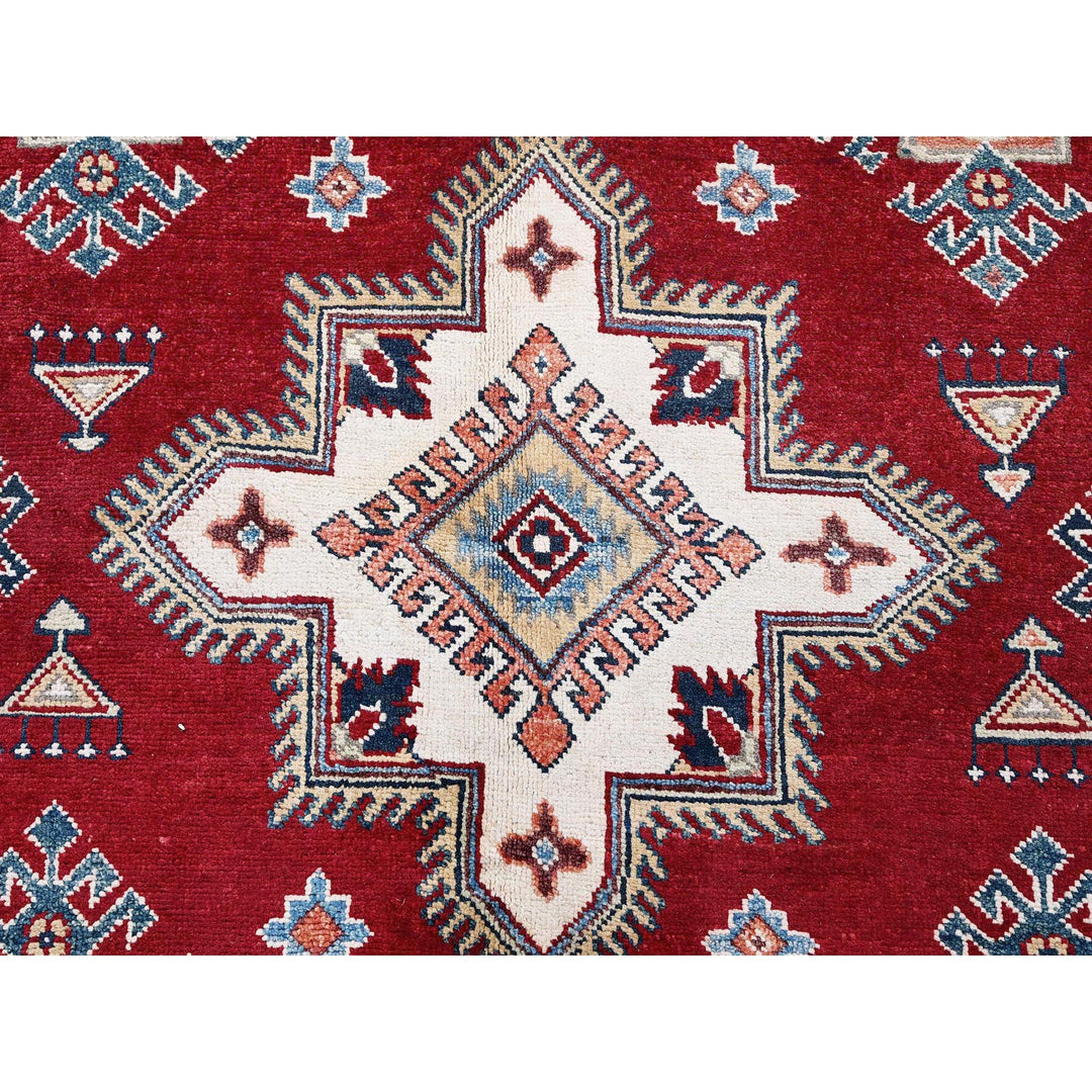 5'11" x 8'10" New Hand Knotted Red Wool Rectangle Oriental Rug - MOA102315
