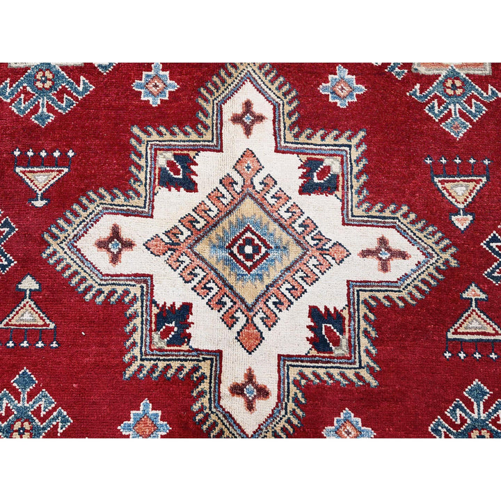 5'11" x 8'10" New Hand Knotted Red Wool Rectangle Oriental Rug - MOA102315