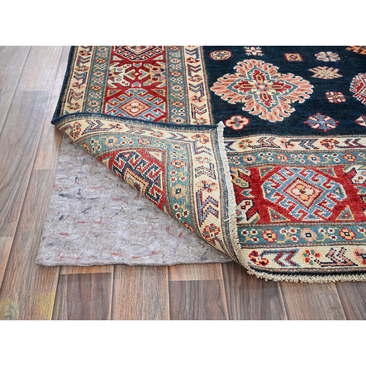 6'2" x 8'8" New Hand Knotted Blue Wool Rectangle Oriental Rug - MOA102316