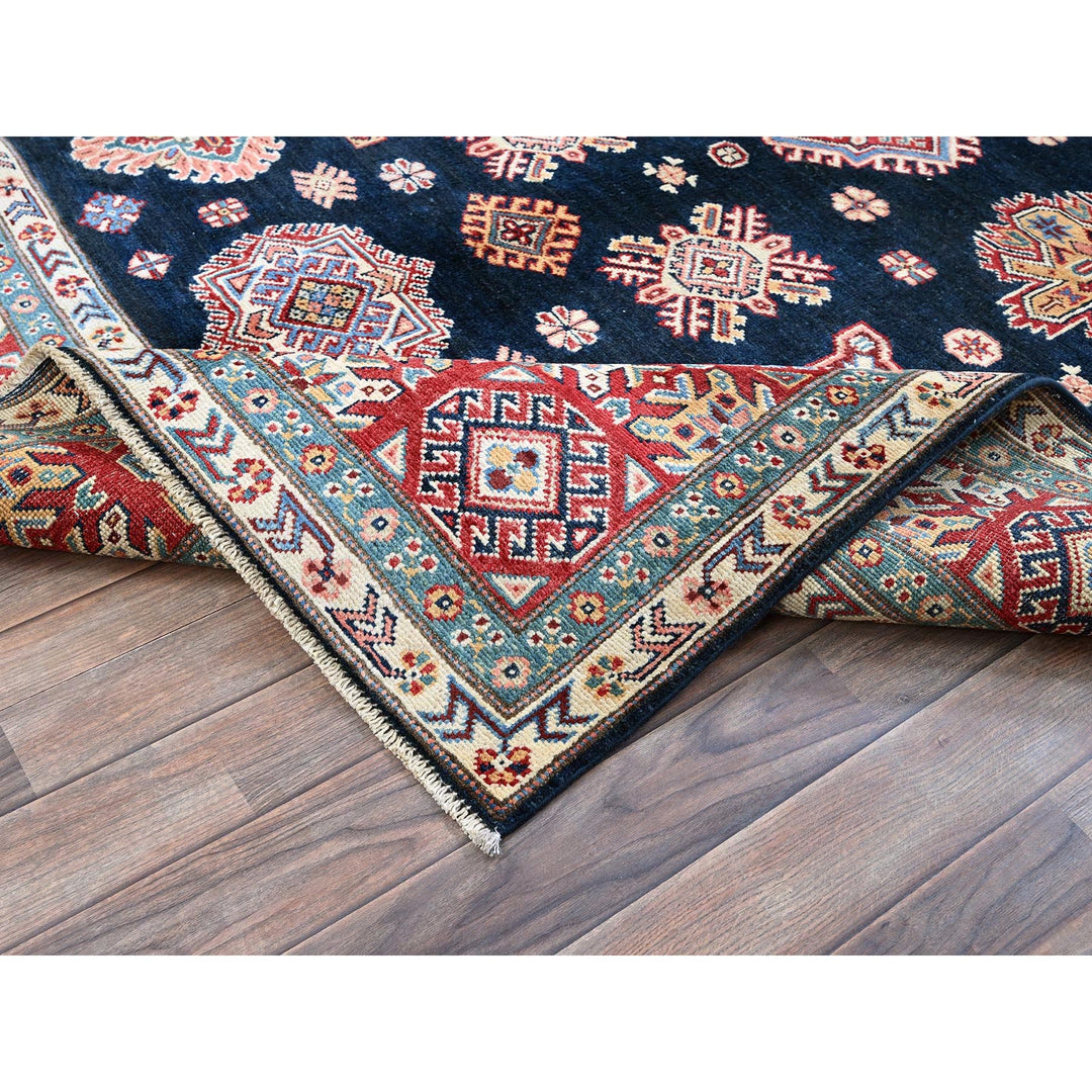 6'2" x 8'8" New Hand Knotted Blue Wool Rectangle Oriental Rug - MOA102316