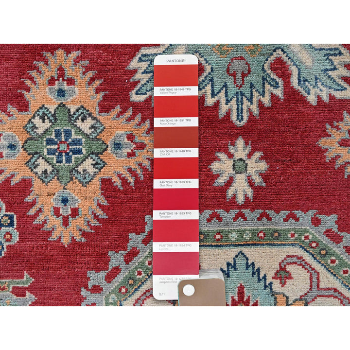4'10" x 6'10" New Hand Knotted Red Wool Rectangle Oriental Rug - MOA102325