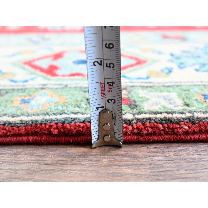 4'10" x 6'10" New Hand Knotted Red Wool Rectangle Oriental Rug - MOA102325