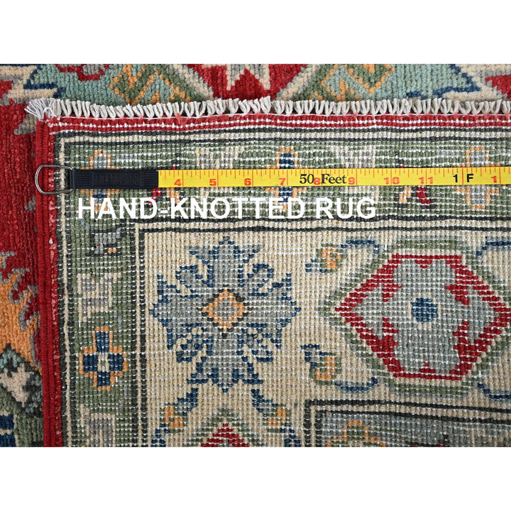 4'10" x 6'10" New Hand Knotted Red Wool Rectangle Oriental Rug - MOA102325